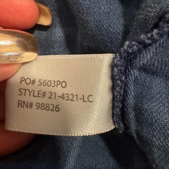 U.S. Polo Assn. Plaid Tunic Shirt Women Blue Button Down Long Sleeve Size Medium - Picture 13 of 15